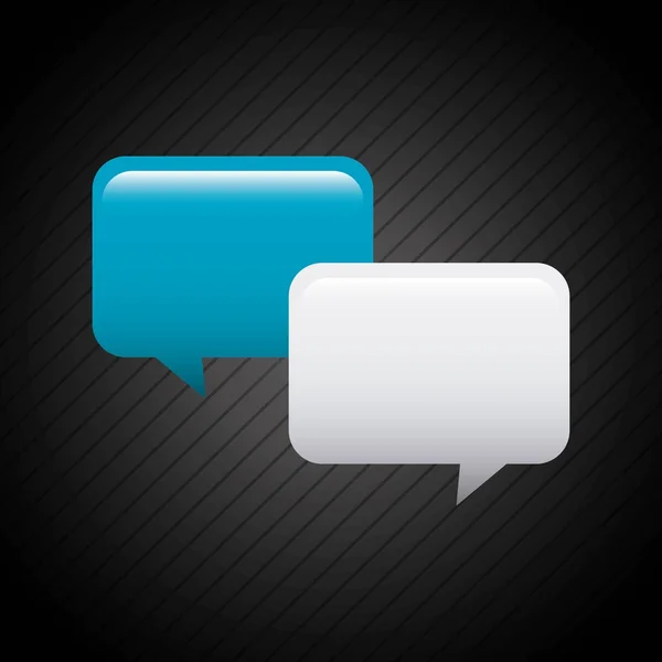 Speech bubbles communication icon — Stock Vector