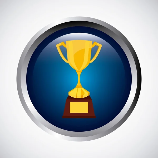 Icône de bouton gagnant tropphy — Image vectorielle