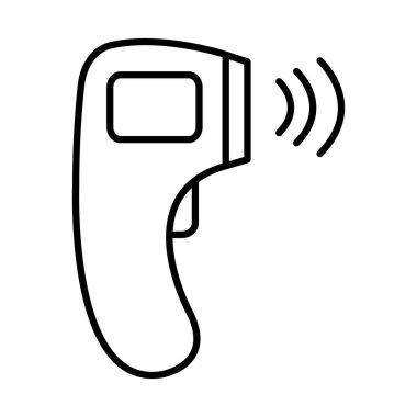 elektronik termometre çizgisi biçim vektör tasarımı