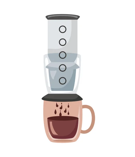 Café faire ustensile icône de style plat — Image vectorielle