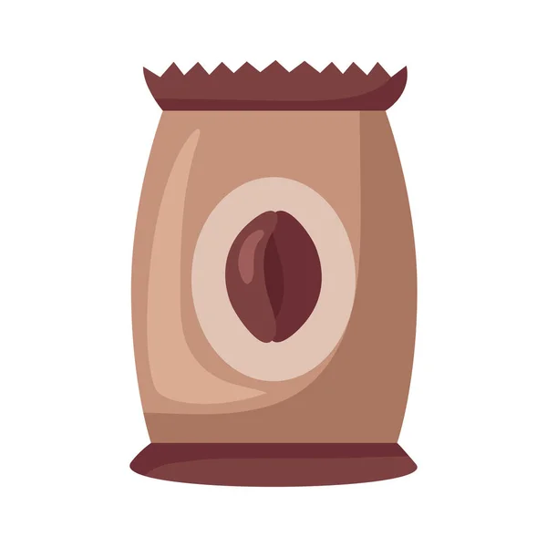 Kaffee Produkt Verpackung Tasche Symbol — Stockvektor