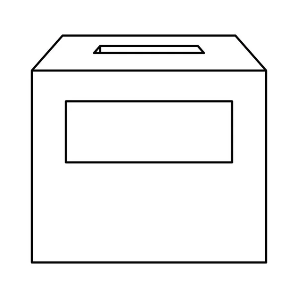 Voting box election day icon — Stock Vector