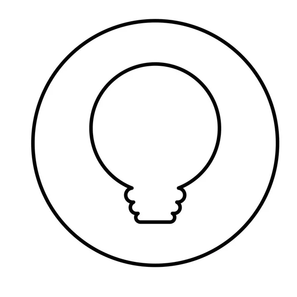 Glödlampa knapp isolerad ikon — Stock vektor