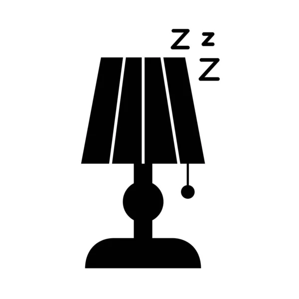 Лампа с символом силуэта Insomnia z букв — стоковый вектор