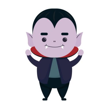 Cadılar Bayramı 'nız kutlu olsun şirin Dracula karakteri.