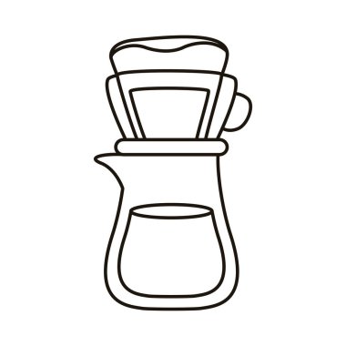 Kafe çatal bıçak çizgisi tarzı simge yaptı