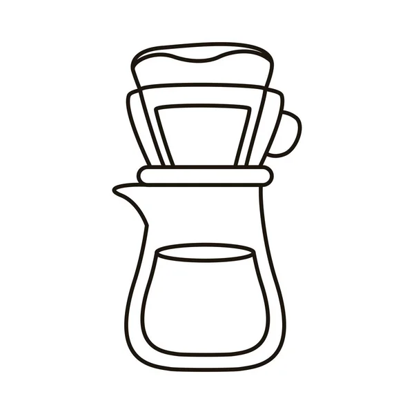 Tienda de café hacer icono de estilo de línea utensilio — Vector de stock