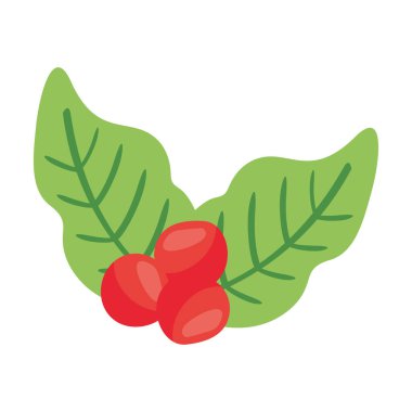 Kahve taneleri ve yapraklar Doğa simgesi