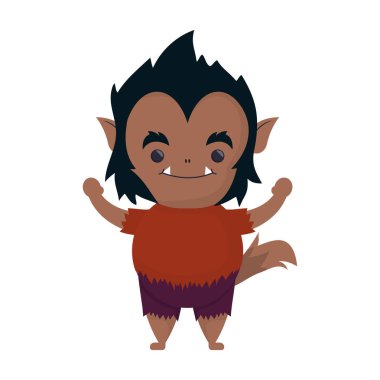 Mutlu cadılar bayramı şirin kurt adam karakteri