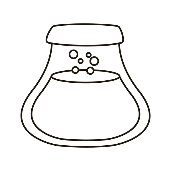 Taepot com ícone de estilo linha de bebida de café — Vetor de Stock