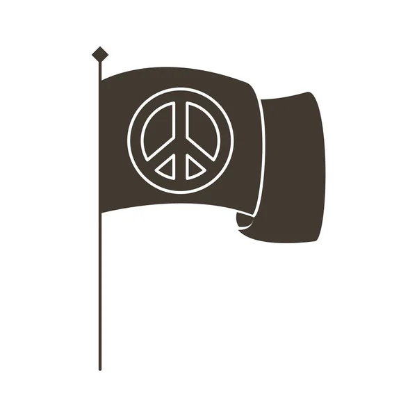 Symbol míru v ikoně stylu vlajky — Stockový vektor
