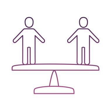 Ölçek çizgisi biçimi simgesindeki kişiler