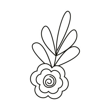 Güzel çiçek bahçesi ve yaprak dalı tarzı