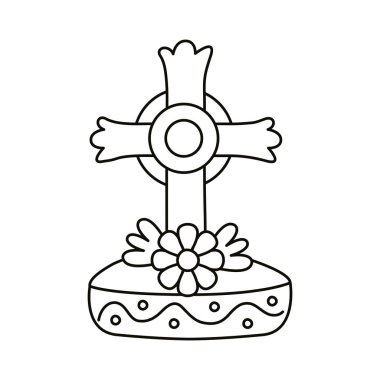 Los Muertos 'un çiçek çizgisi tarzıyla kesişen mezarı.