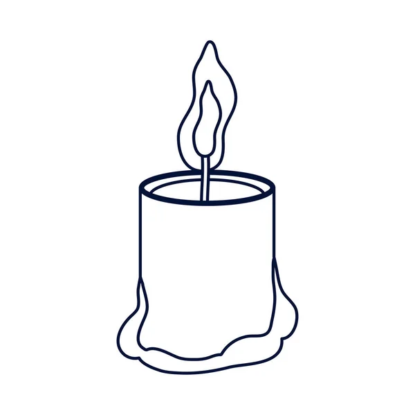 Стиль линии пламени свечи — стоковый вектор