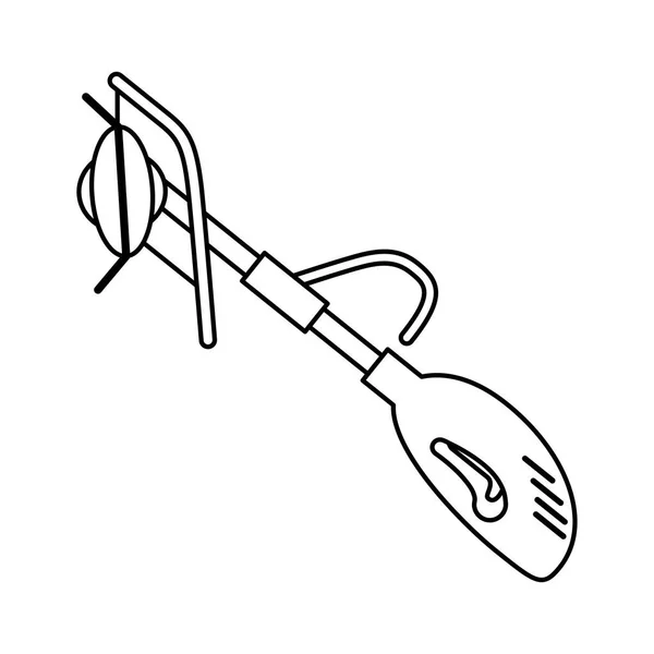 Begaser Gartenwerkzeug Linie Stil-Symbol — Stockvektor