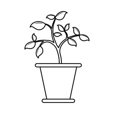 çiçek büyümesi bitkisel çizgi simgesi