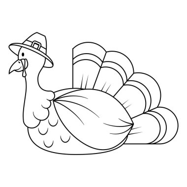 Şükran Günü hindisi hacı şapkası takıyor.