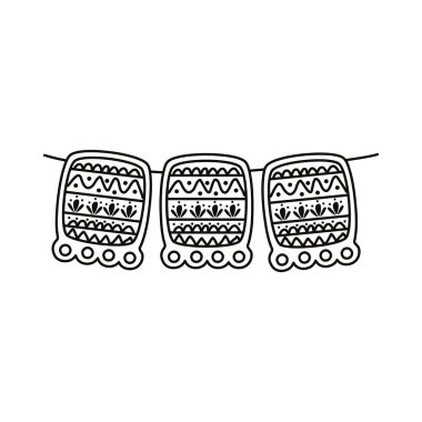 Kare çelenkler Meksika çizgi simgesini kutluyor