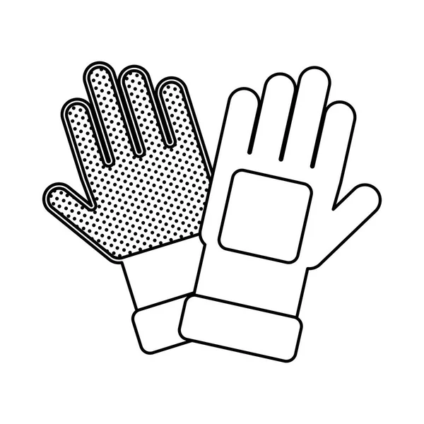 Gumové rukavice doplňkový styl linky — Stockový vektor
