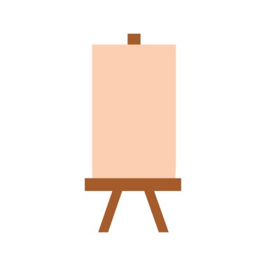 Tahta izole edilmiş ikonda boş tuval