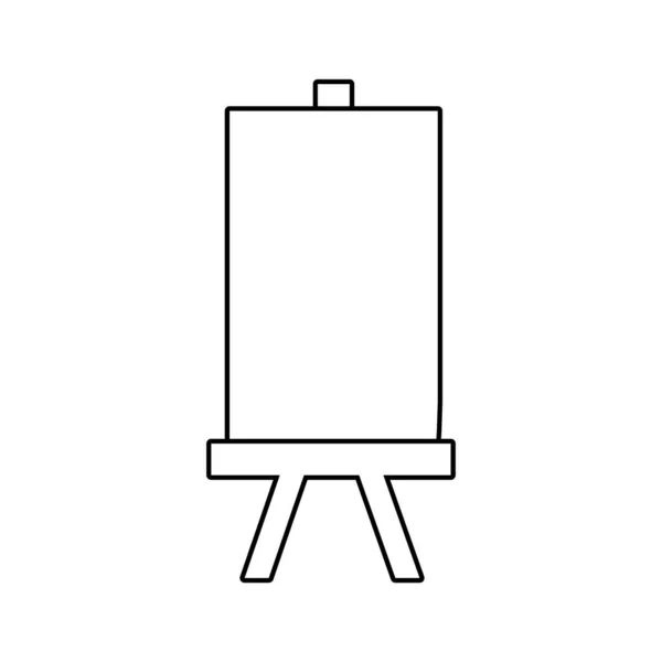 Lienzo en blanco en icono aislado de madera — Vector de stock