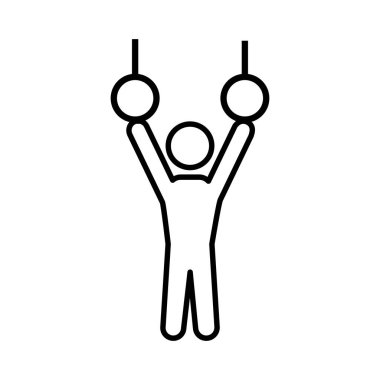 Halka çizgisi biçiminde egzersiz yapan kişi