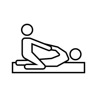 Tedavi çizgisi biçiminde fizyoterapist