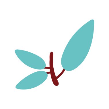 Yapraklı dal doğa simgesi