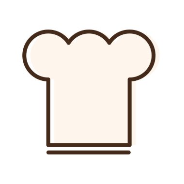 Şef şapka düz stil simgesi