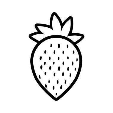 Çilekli pop sanat çizgisi tarzı simge