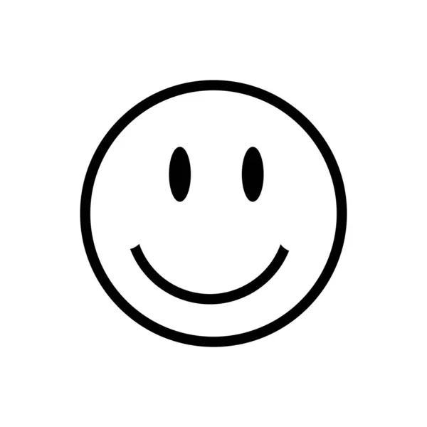 Sonrisa emoji pop arte línea estilo icono — Vector de stock