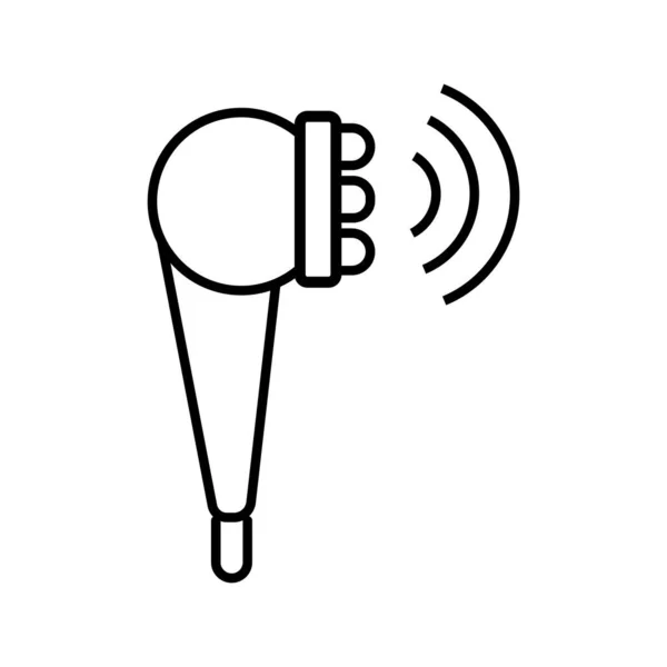 Audífono para el estilo de línea sorda — Vector de stock