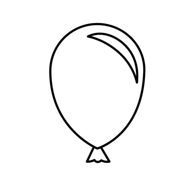 Ballong helium linje stil ikon — Stock vektor