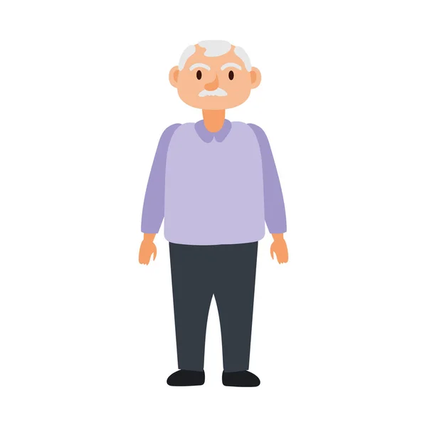 Yaşlı adam avatar karakteri — Stok Vektör