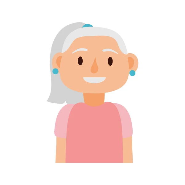 Yaşlı kadın karakter Avatar — Stok Vektör