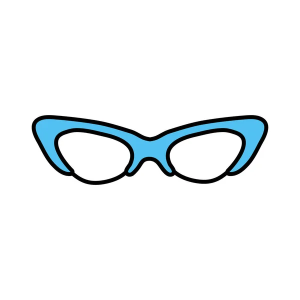Bril pop art stijl icoon — Stockvector