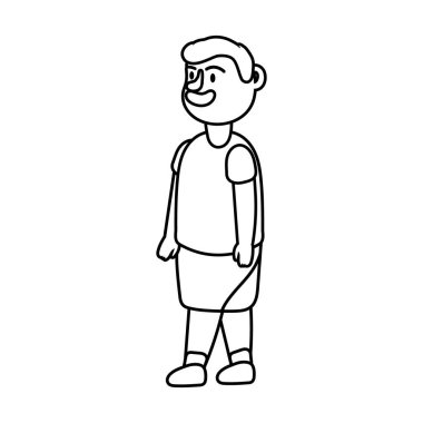 yaşlı adam karakter çizgisi biçimi simgesi