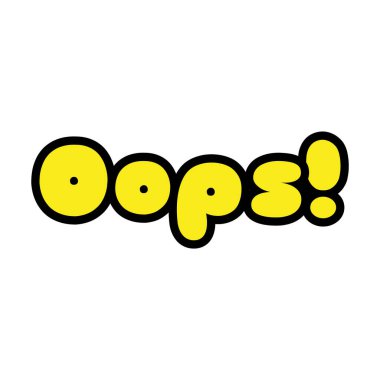 oops kelime pop sanat tarzı simgesi