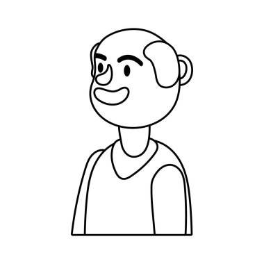 yaşlı adam karakter çizgisi biçimi simgesi