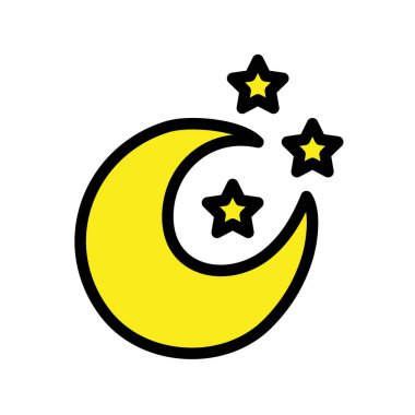 Ay ve yıldızlar pop sanatsal simgesi