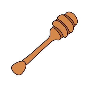 bal ahşap kaşık izole edilmiş ikon