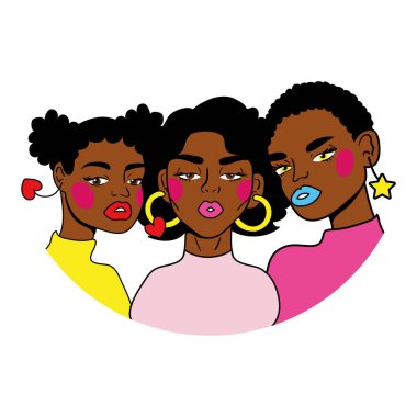 Bir grup afro kız pop müzik tarzı