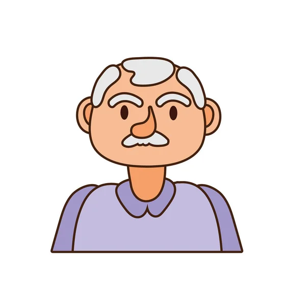 Yaşlı adam karakteri — Stok Vektör