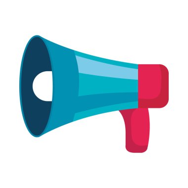 İzole edilmiş megafon ikon vektör tasarımı