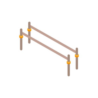 egzersiz ahşap çubukları Isometric biçim simgesi park