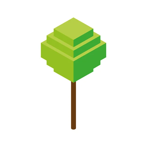 Träd park Isometrisk stil ikon — Stock vektor