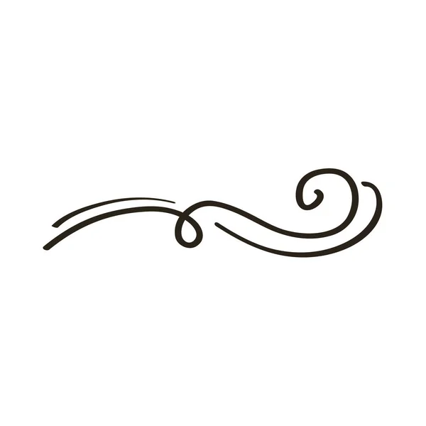 Декоративна вихровий дільник монохромна ікона — стоковий вектор