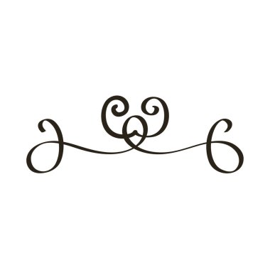 dekoratif girdap bölücü monokrom simgesi