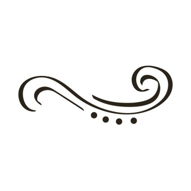 Dekoratif girdap bölücüsü ve tek renkli simge